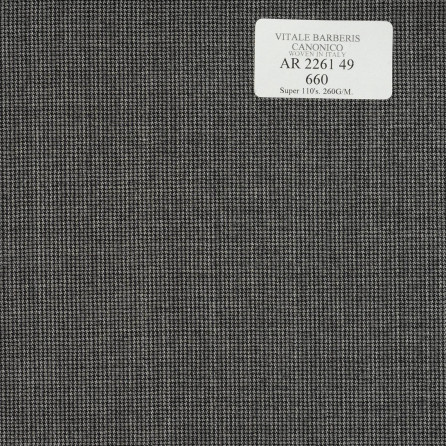 AR 2261 49 CANONICO - 100% Wool - Xám Trơn